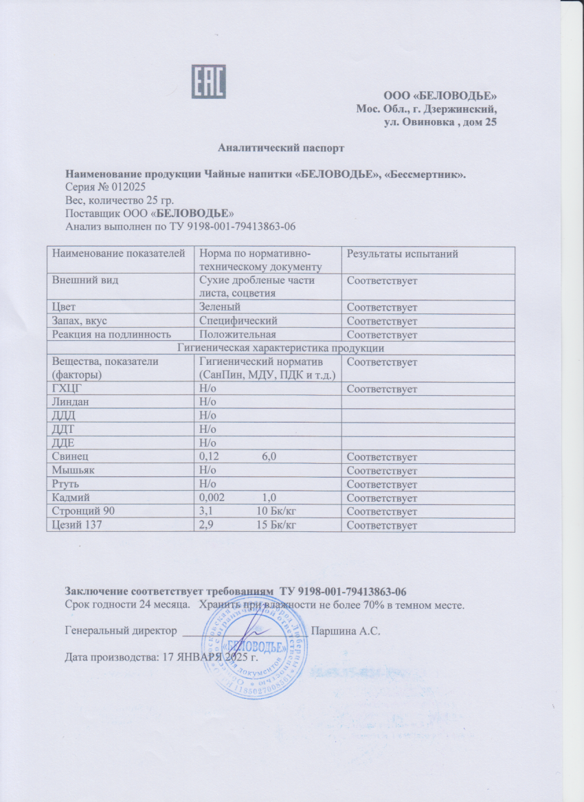 Паспорт №012025